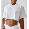 Спортивная футболка Crop T-shirt model 45 (Bianco) Спортивная футболка Crop T-shirt model 45 (Bianco)